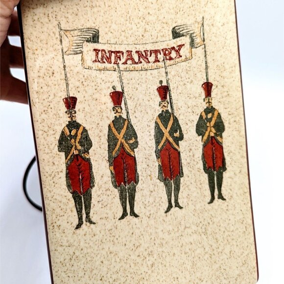 Rare 1950s 10th Dragoons Infantry Table Lamp Ceramic Stoneware Military Army - Picture 3 of 8